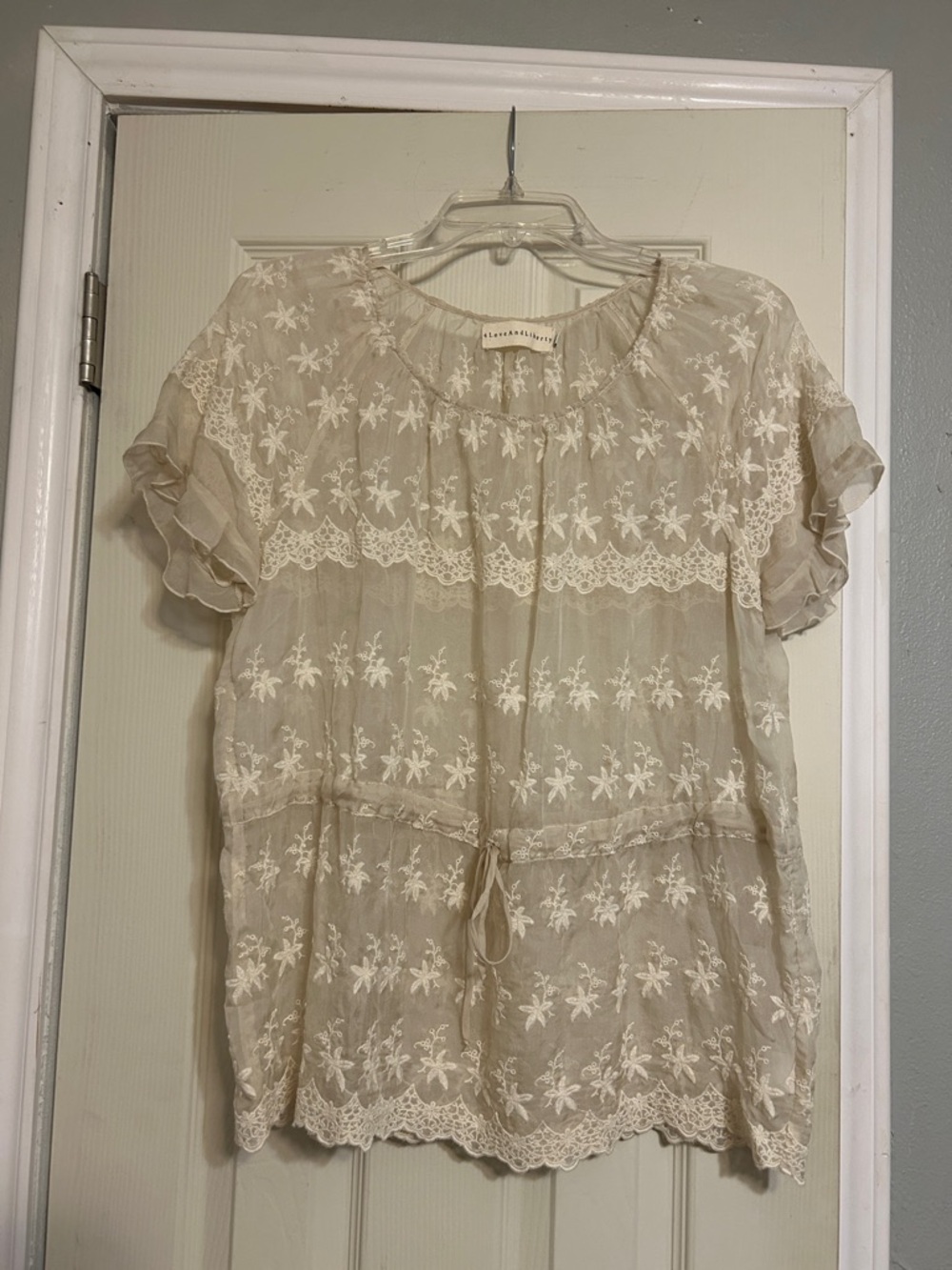 🍰WKND🛀🏾SALE Johnny Was 4 Love & Liberty crèam silk blouse